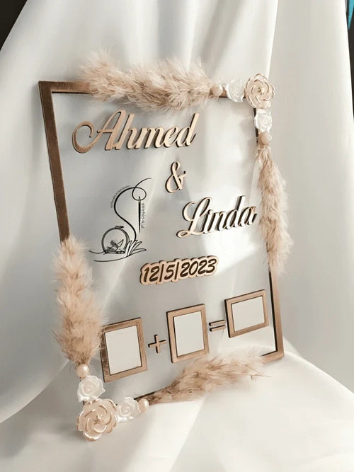 Custom Nikah Frame | Personalized Wedding Thumb Board