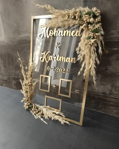 Custom Nikah Frame | Personalized Wedding Thumb Board