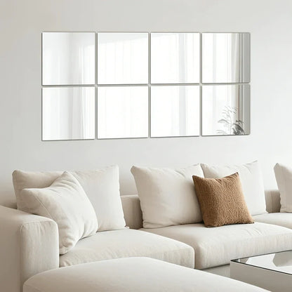 3D Crystal Acrylic Wall Mirror Decor – Rounded / Square Corners