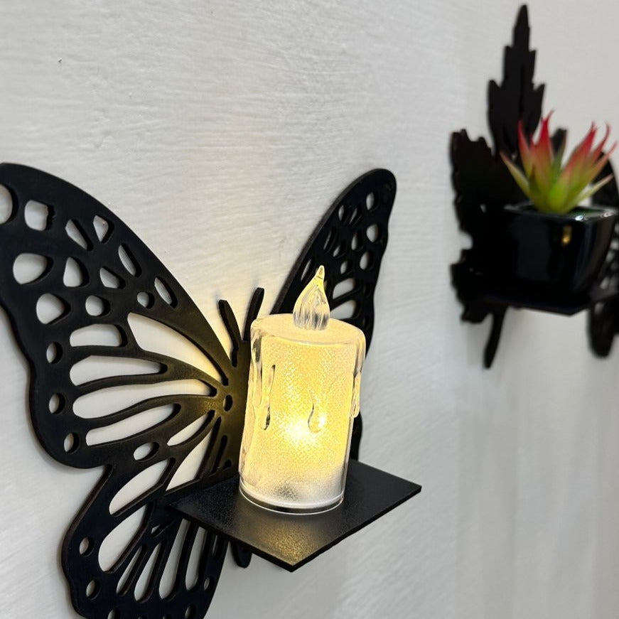DIY Miniature MDF Wall Shelves – Butterfly, Leaf, Swan & Lotus