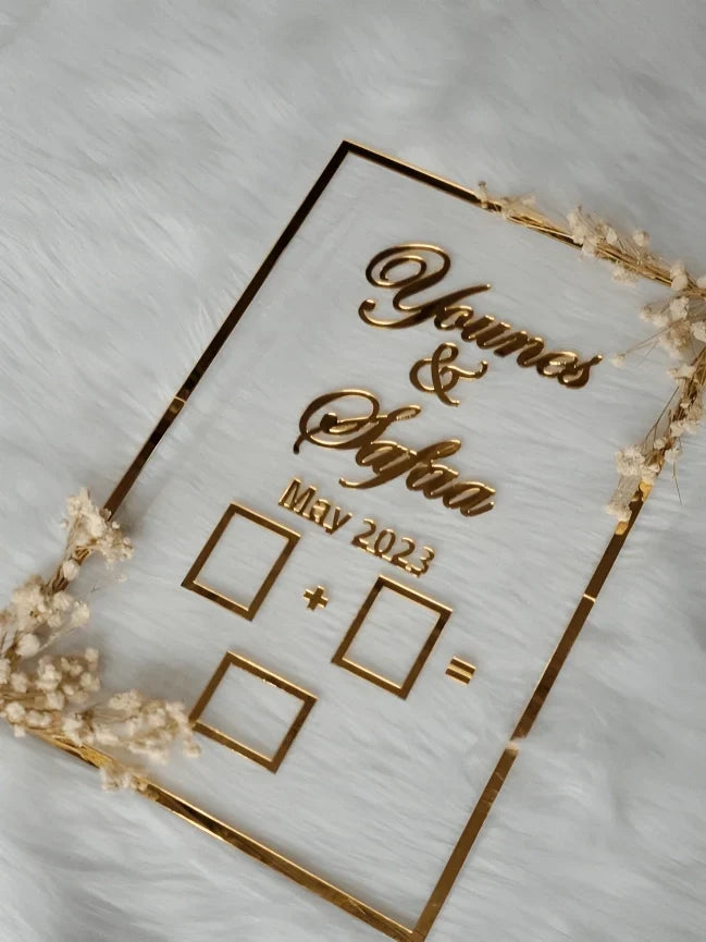 Custom Couple Baby Announcement Board