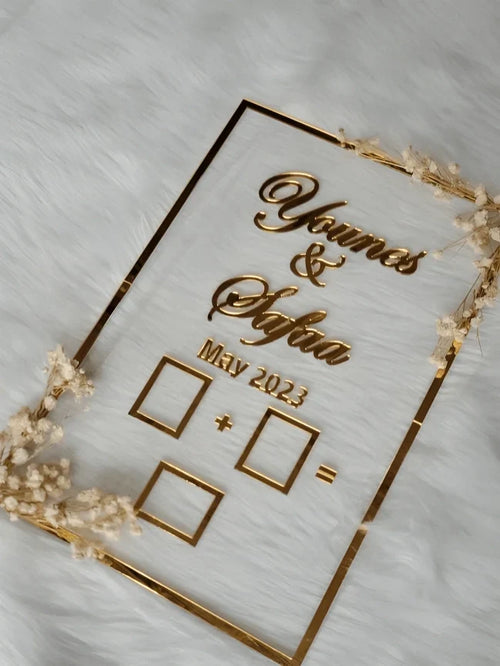 Custom Couple Baby Announcement Board