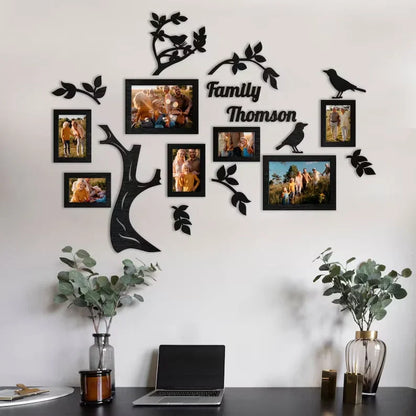Large Acrylic Family Tree Wall Art with Frames
