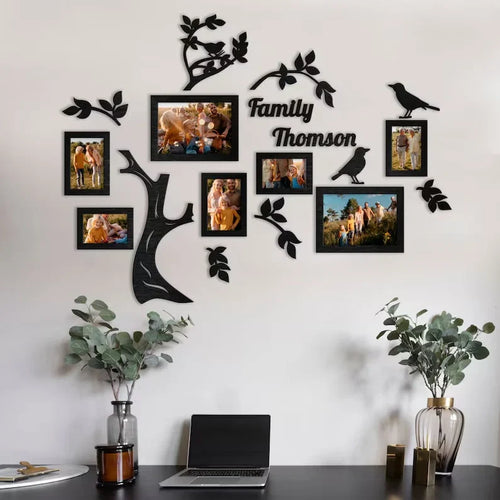Large Acrylic Family Tree Wall Art with Frames