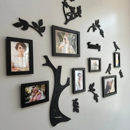 Large Acrylic Family Tree Wall Art with Frames