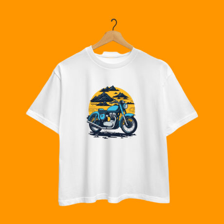 Printed Sunset Designed T-Shirt For Men