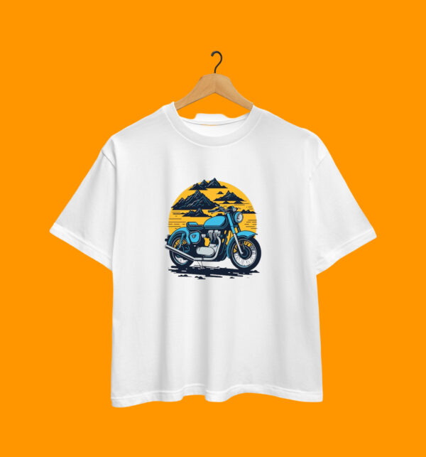 Printed Sunset Designed T-Shirt For Men