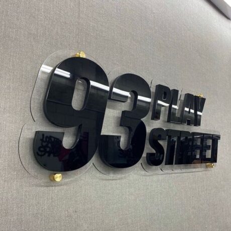 3D Acrylic Street Name Plate