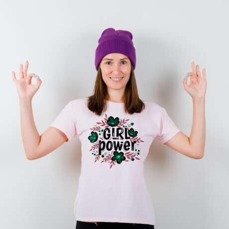 Printed Power Designed T-Shirt For Women