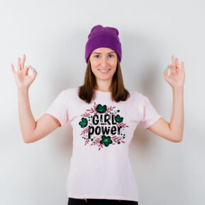 Printed Power Designed T-Shirt For Women