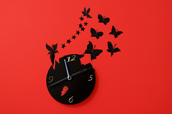 Mystic Black Fairy Clock