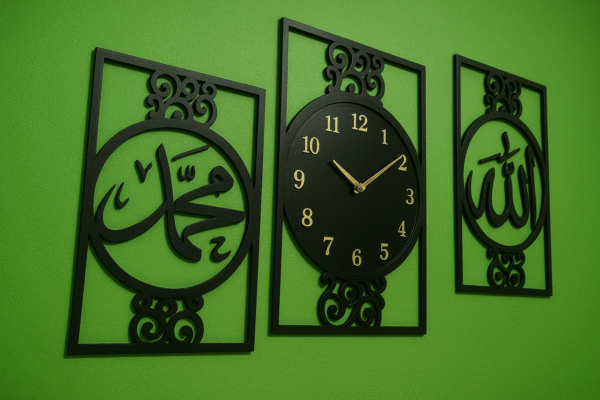 Noor-e-Hayat Wooden Clock - Image 4