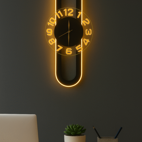 Neon Aura Clock